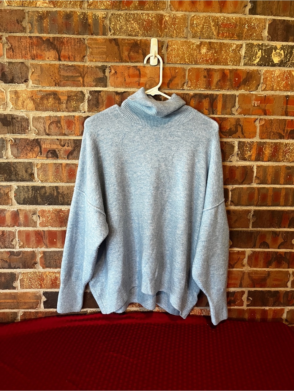 Vince Camuto women’s blue heather stretchy soft boxy pullover sweater Size:XXL